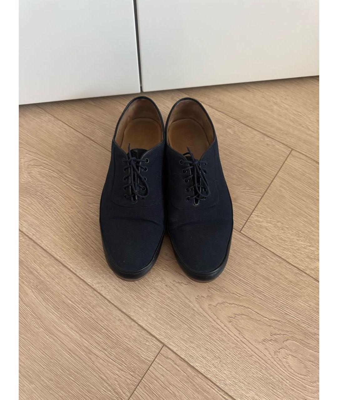 GIORGIO ARMANI Темно-синие текстильные туфли, фото 3