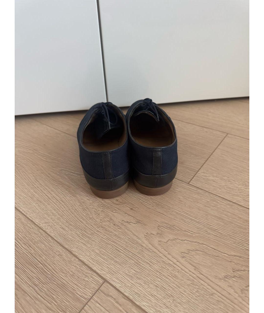 GIORGIO ARMANI Темно-синие текстильные туфли, фото 4