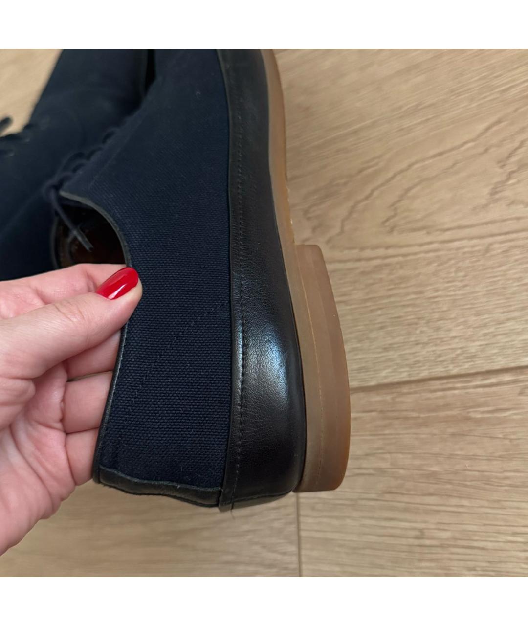 GIORGIO ARMANI Темно-синие текстильные туфли, фото 7