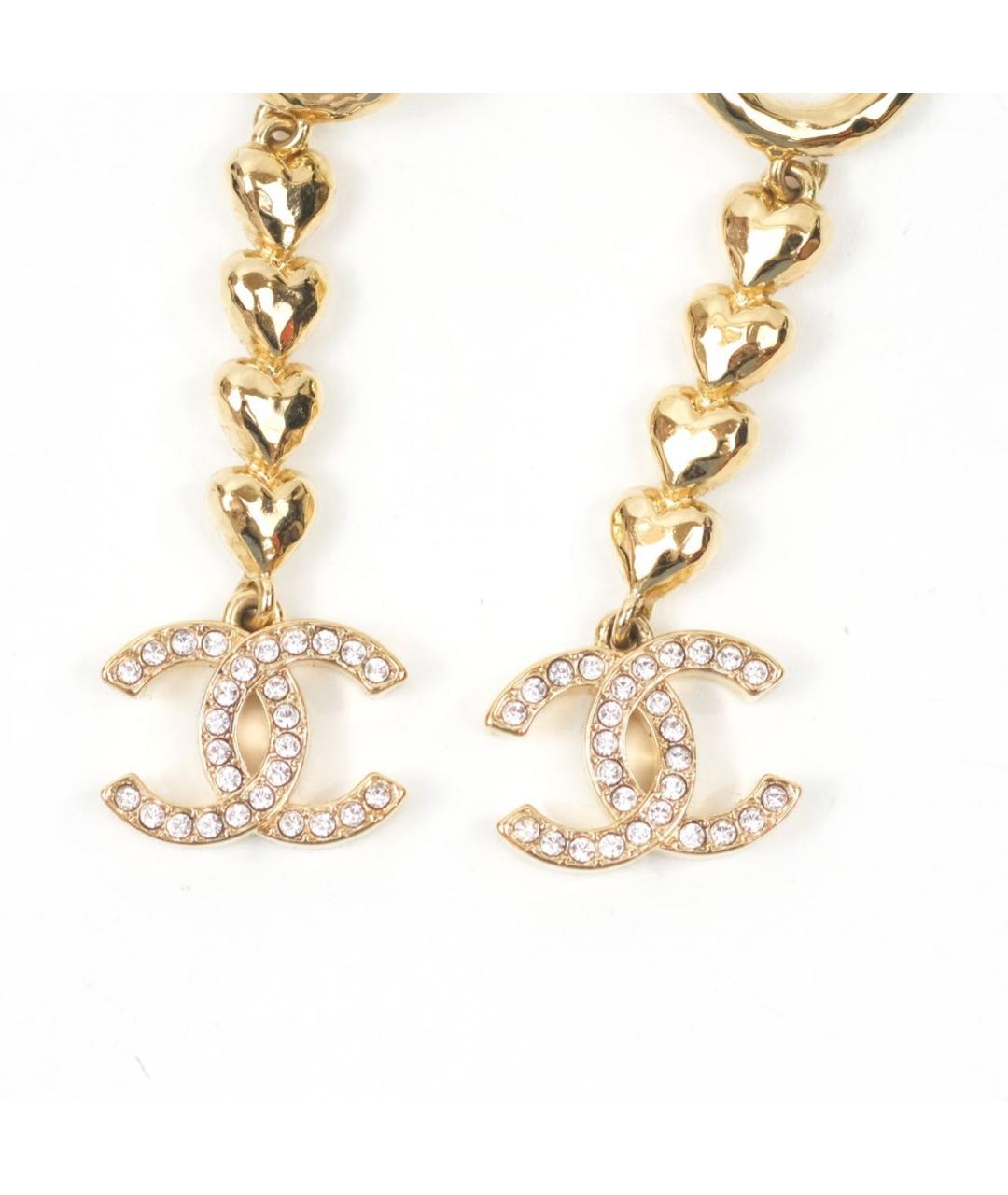 CHANEL Золотые металлические серьги, фото 5