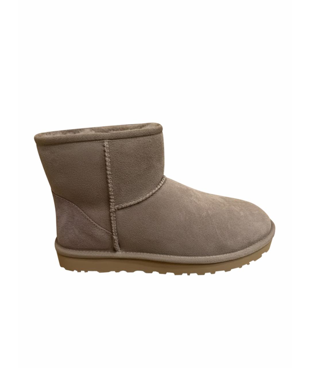UGG AUSTRALIA Бежевые замшевые полусапоги, фото 1
