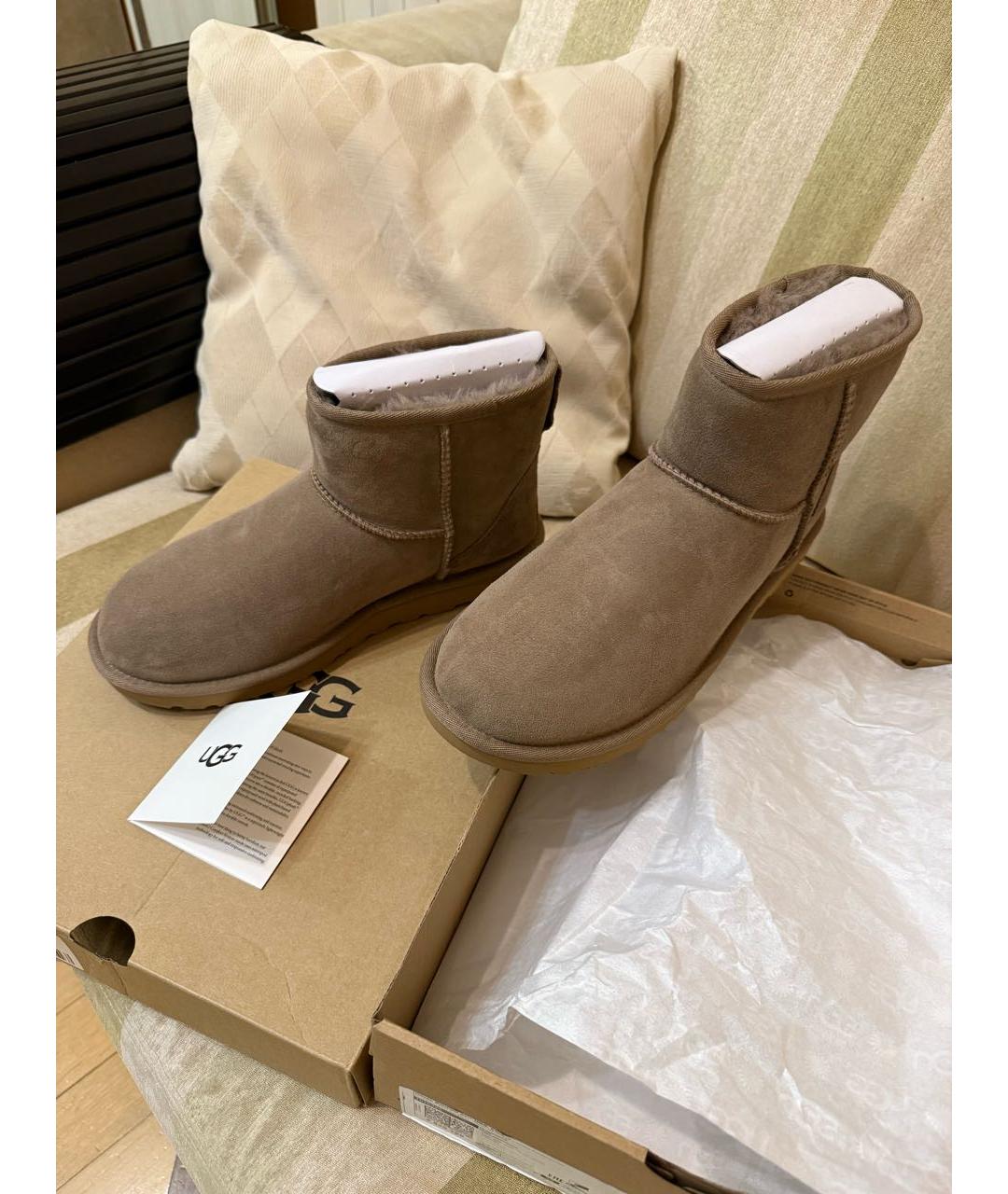 UGG AUSTRALIA Бежевые замшевые полусапоги, фото 2