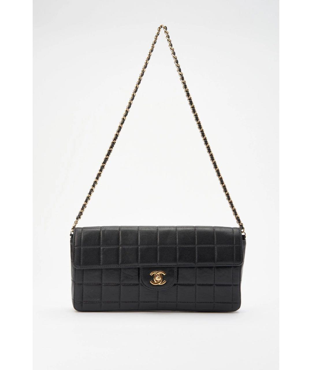 CHANEL Черная кожаная сумка с короткими ручками, фото 9