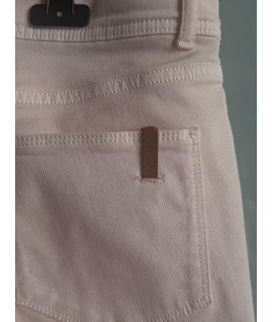 LORO PIANA Розовые хлопковые джинсы слим, фото 5