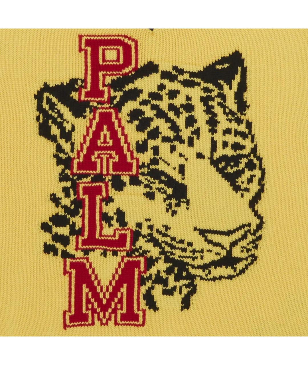 PALM ANGELS Желтая шерстяная жилетка, фото 2