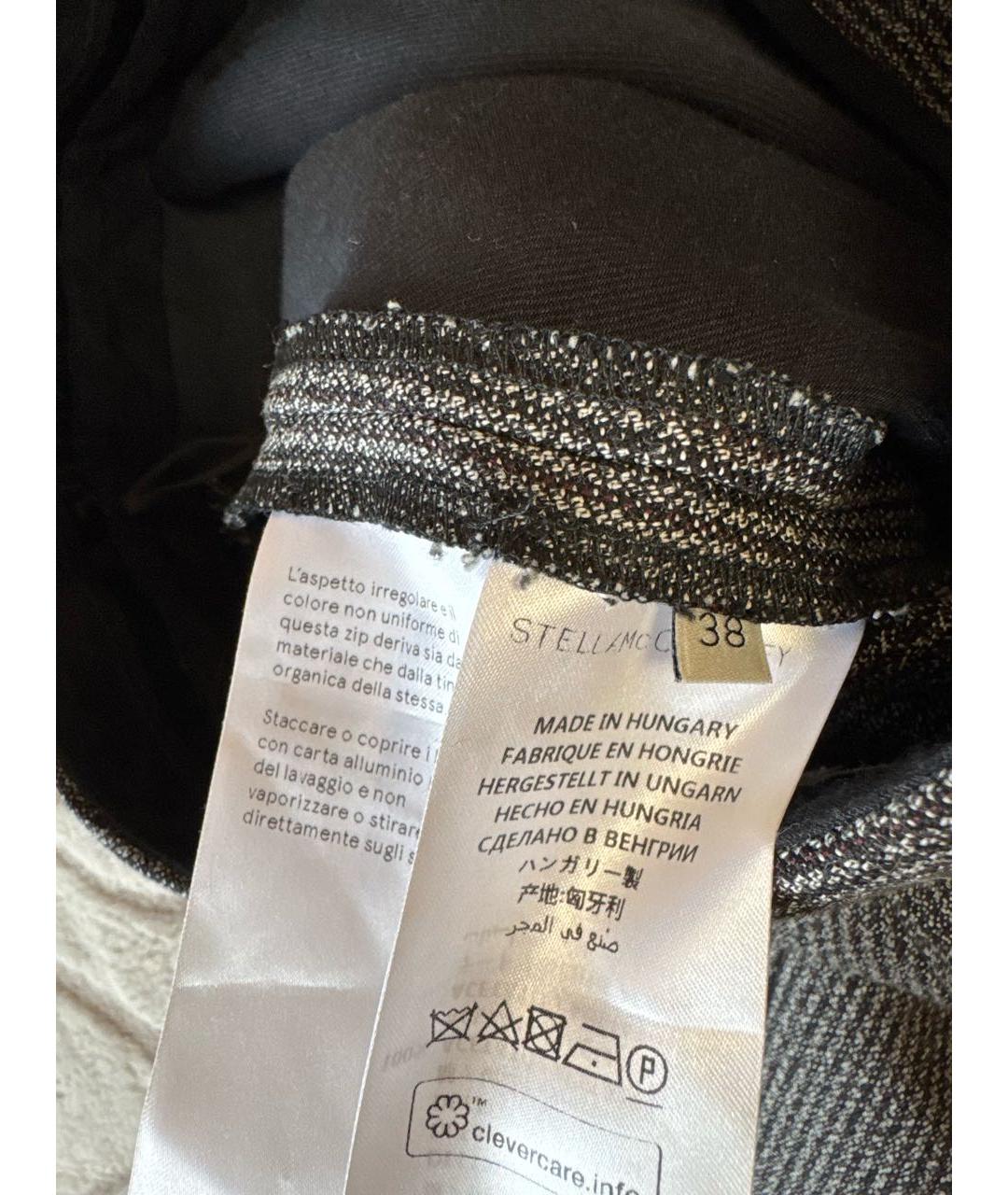 STELLA MCCARTNEY Серые шерстяные прямые брюки, фото 4