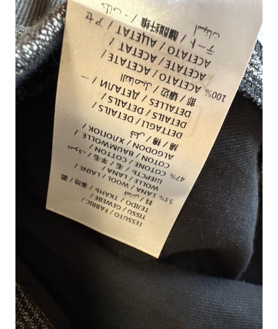 STELLA MCCARTNEY Серые шерстяные прямые брюки, фото 5