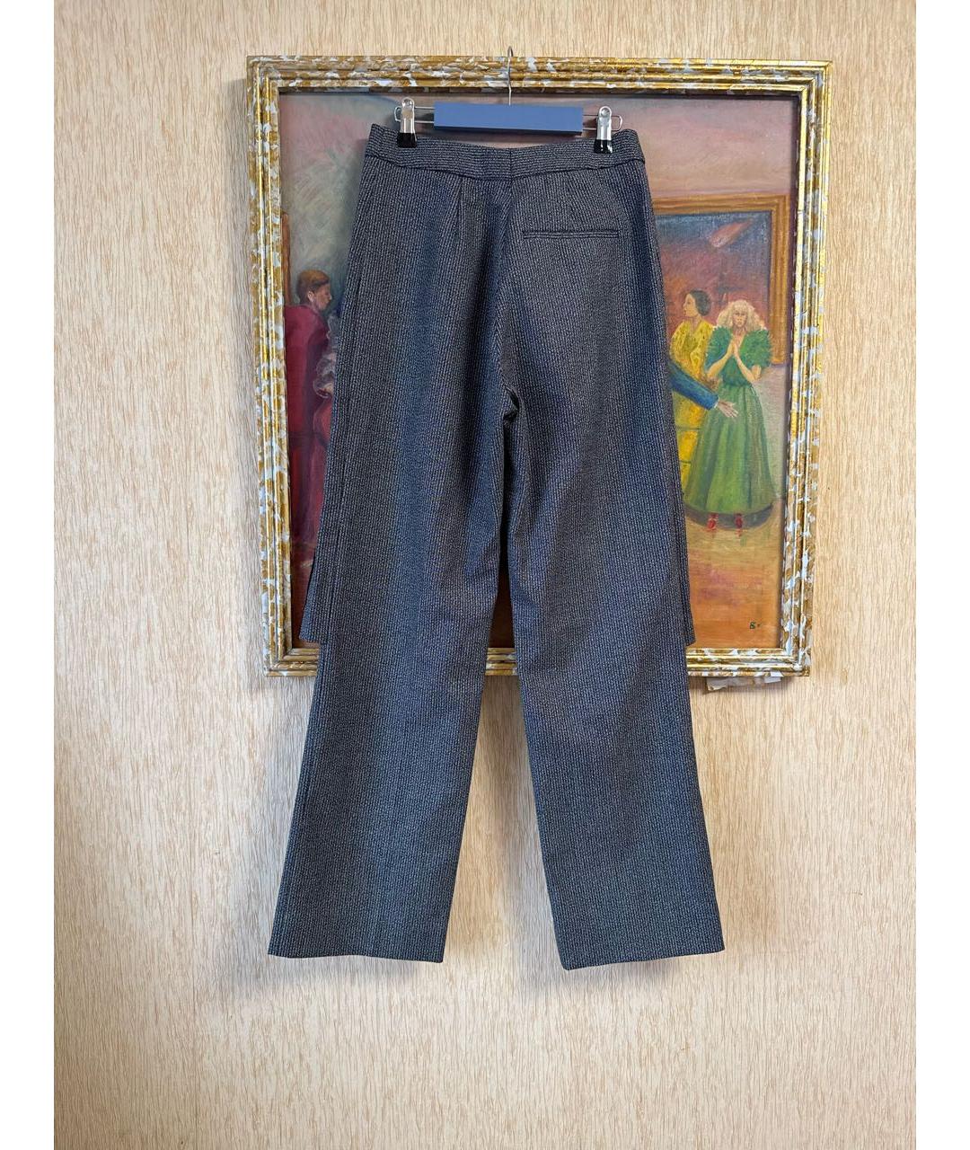 STELLA MCCARTNEY Серые шерстяные прямые брюки, фото 8