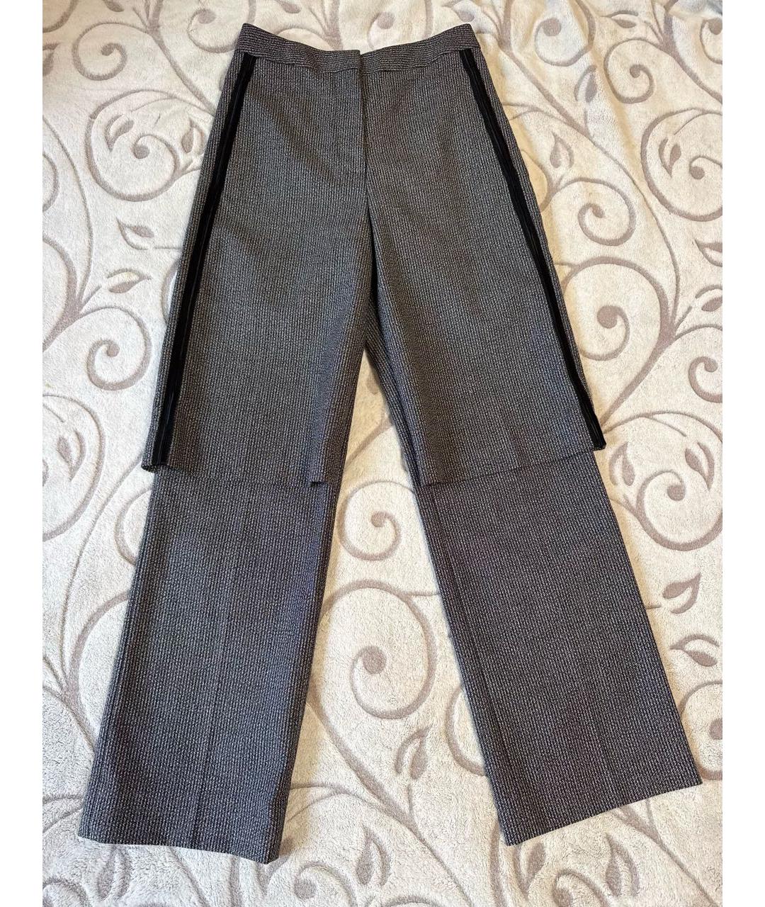 STELLA MCCARTNEY Серые шерстяные прямые брюки, фото 9