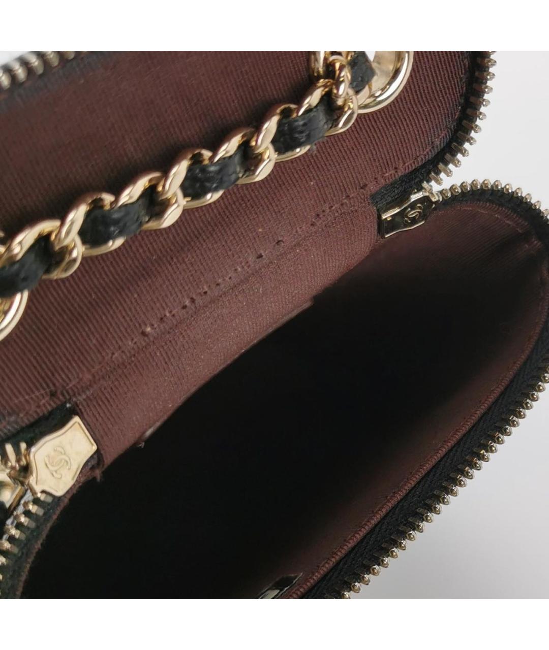 CHANEL Черная кожаная сумка через плечо, фото 4