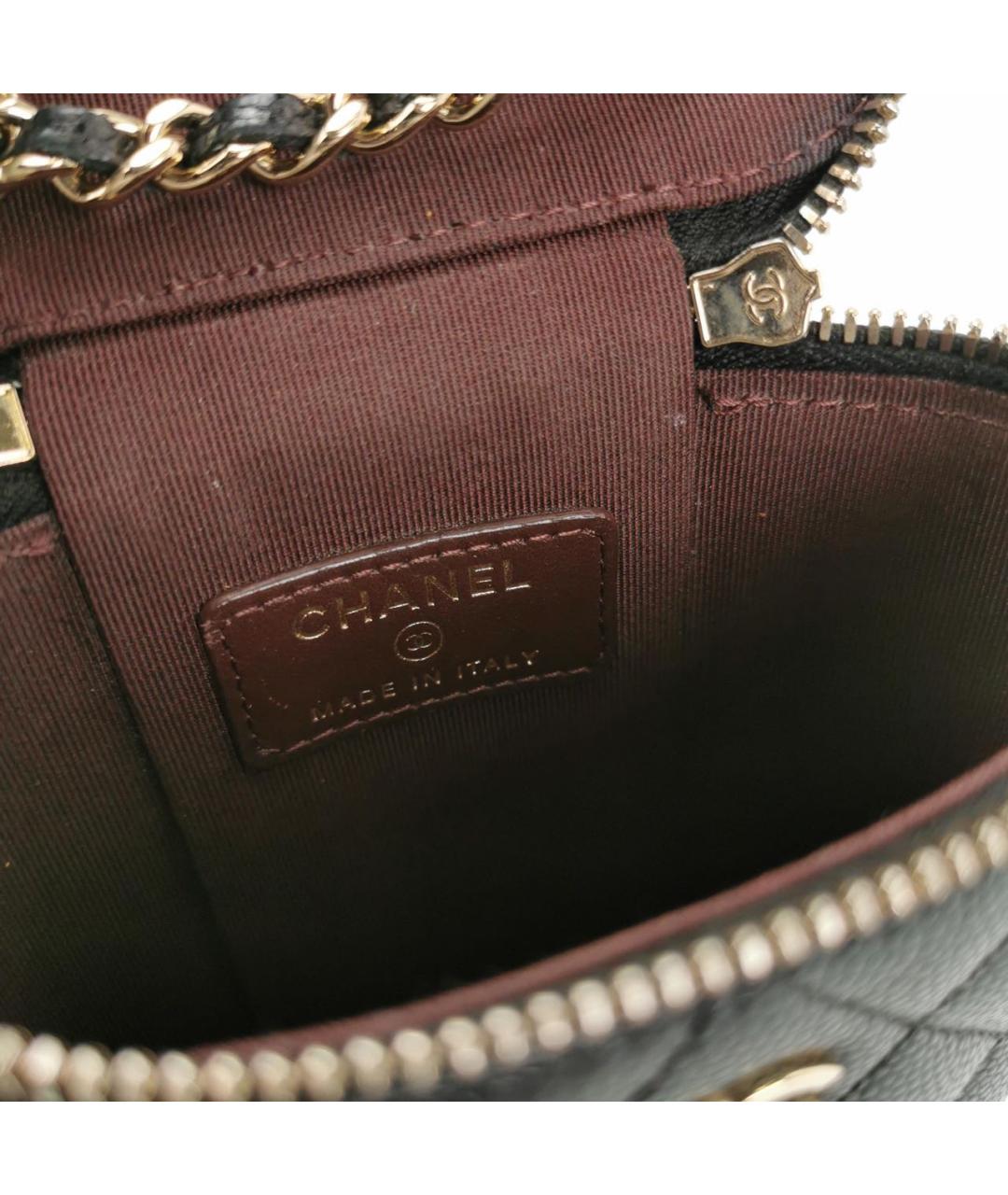 CHANEL Черная кожаная сумка через плечо, фото 5