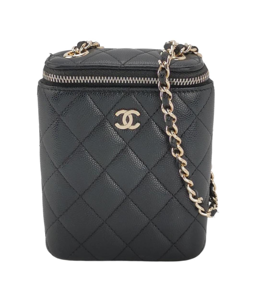 CHANEL Черная кожаная сумка через плечо, фото 7