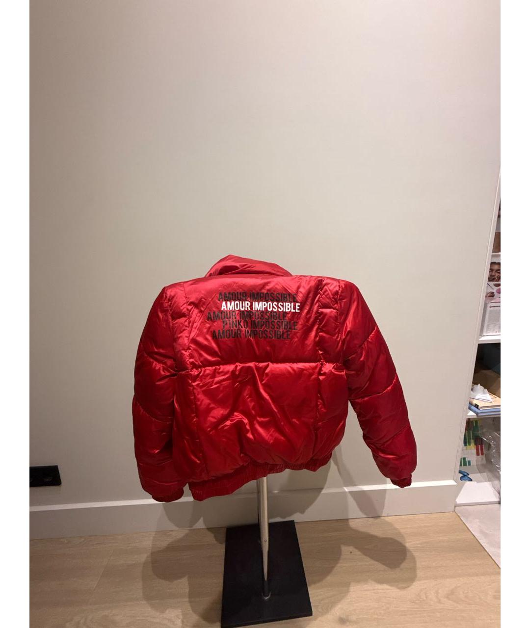 PINKO Красная полиамидовая куртка, фото 2