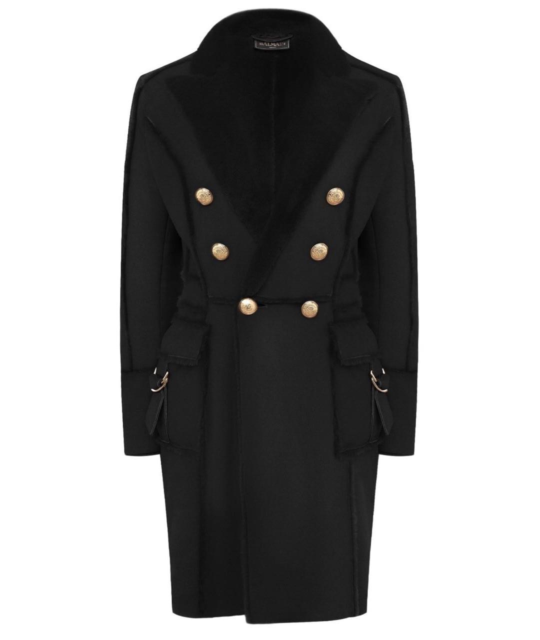 BALMAIN Черная кожаная дубленка, фото 1