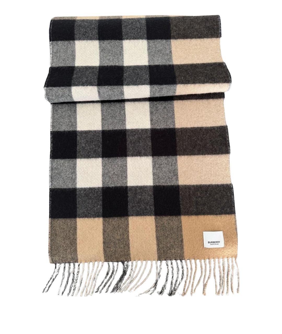 BURBERRY Темно-синий кашемировый шарф, фото 1