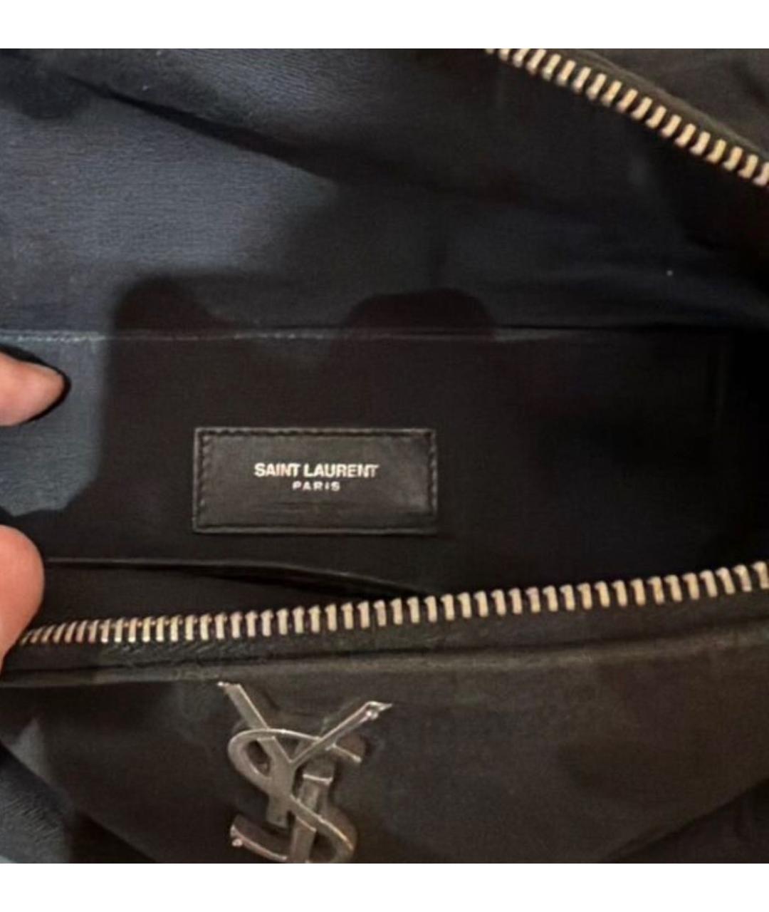 SAINT LAURENT Черная поясная сумка, фото 4