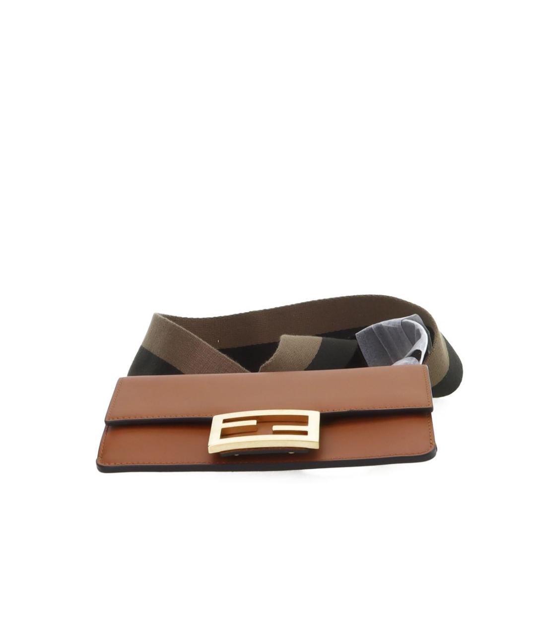 FENDI Оранжевая кожаная сумка через плечо, фото 5