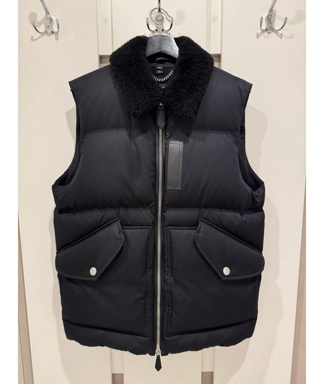 BURBERRY Черный шерстяной жилет, фото 8