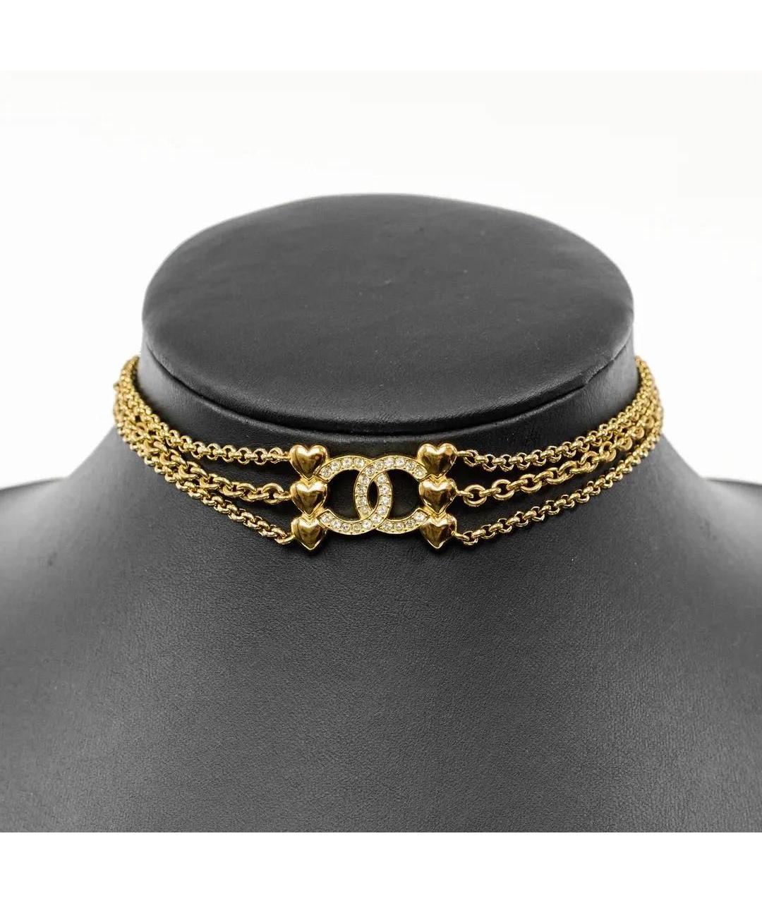 CHANEL Золотой металлический чокер, фото 2