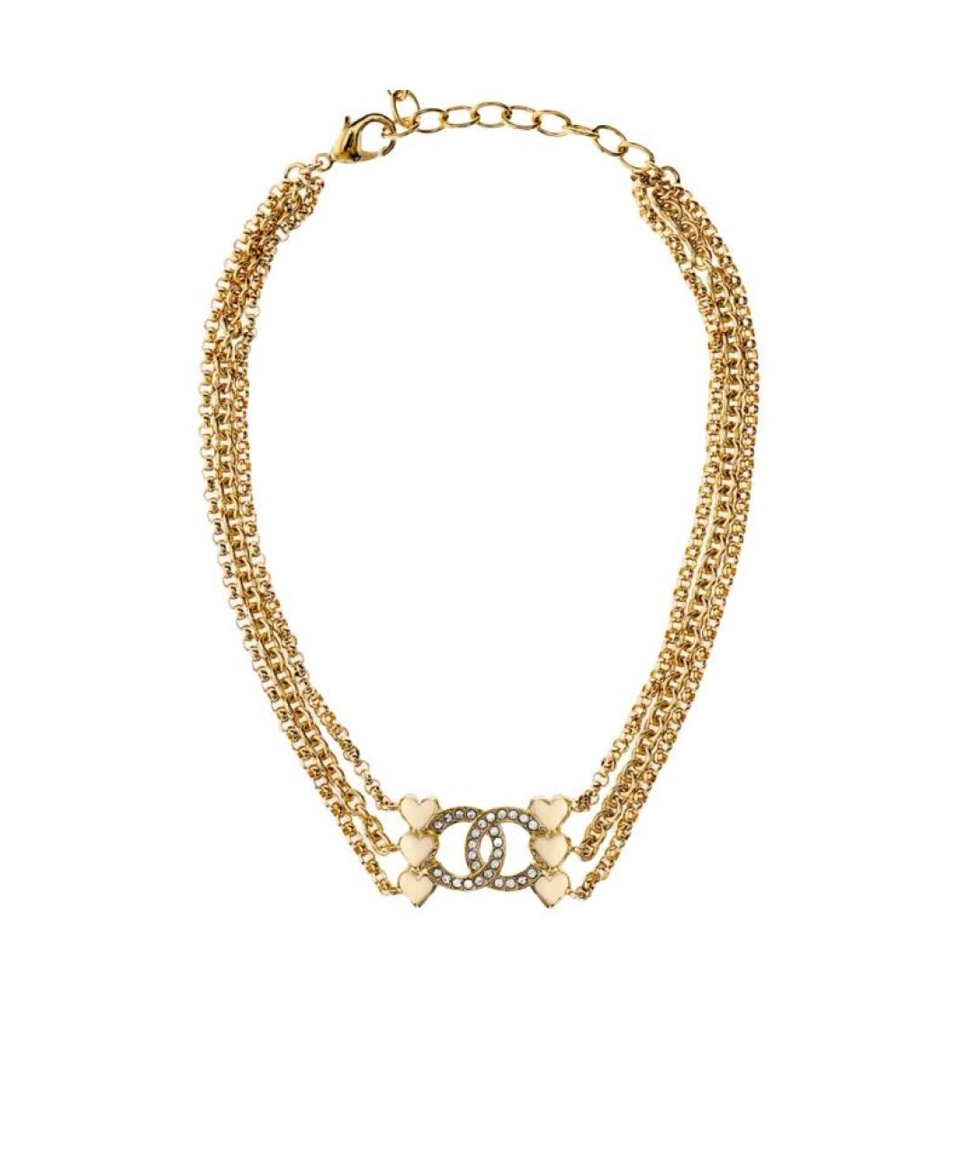 CHANEL Золотой металлический чокер, фото 4