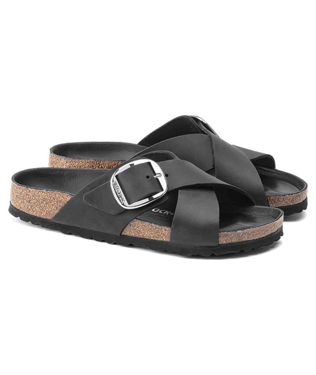 BIRKENSTOCK Черные кожаные сандалии, фото 3