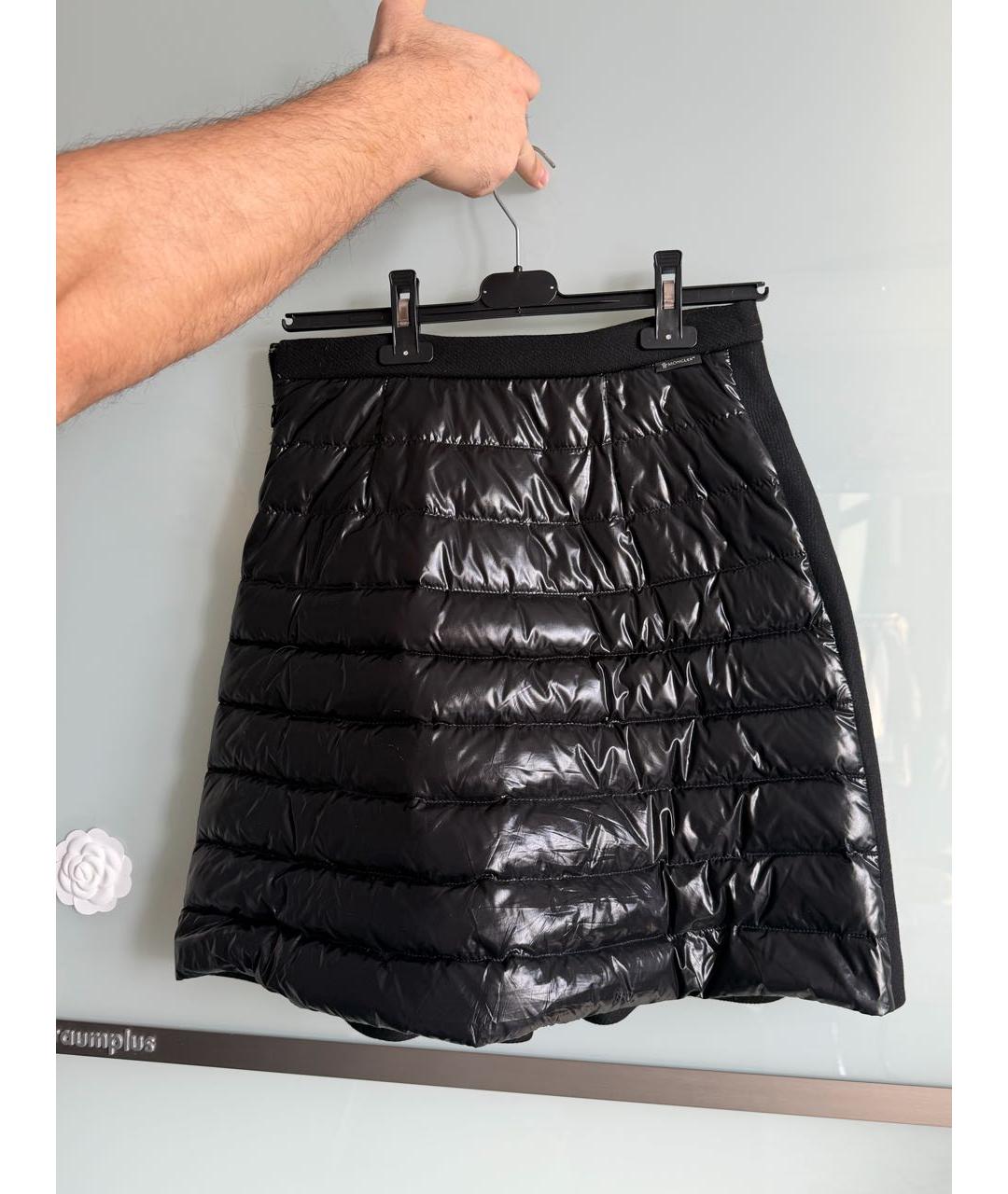MONCLER Черная юбка миди, фото 2