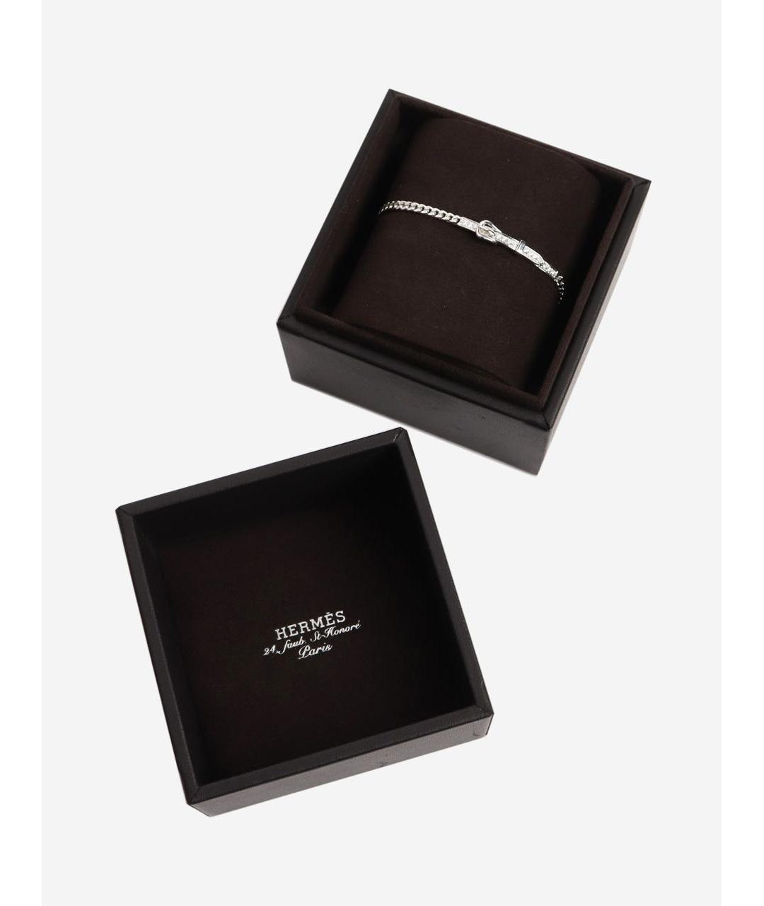 HERMES Серебрянный браслет из белого золота, фото 3