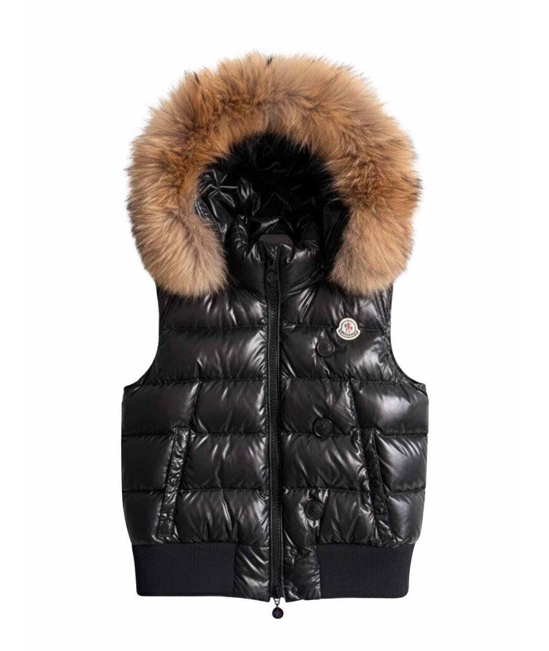 MONCLER Черный жилет, фото 1