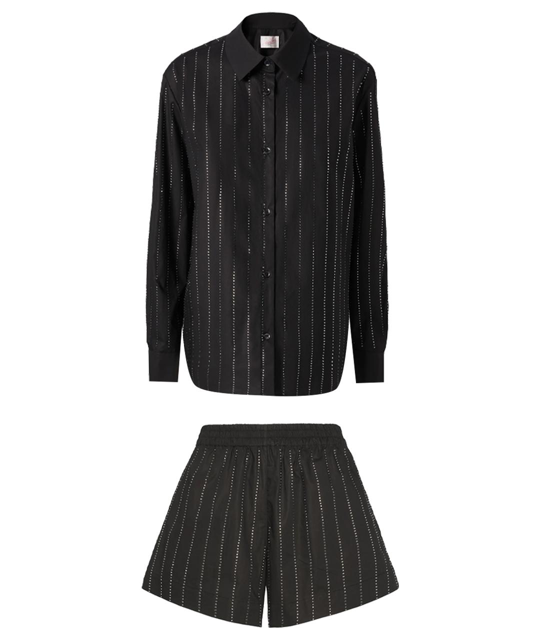 St. Barth Черный хлопковый костюм с брюками, фото 1