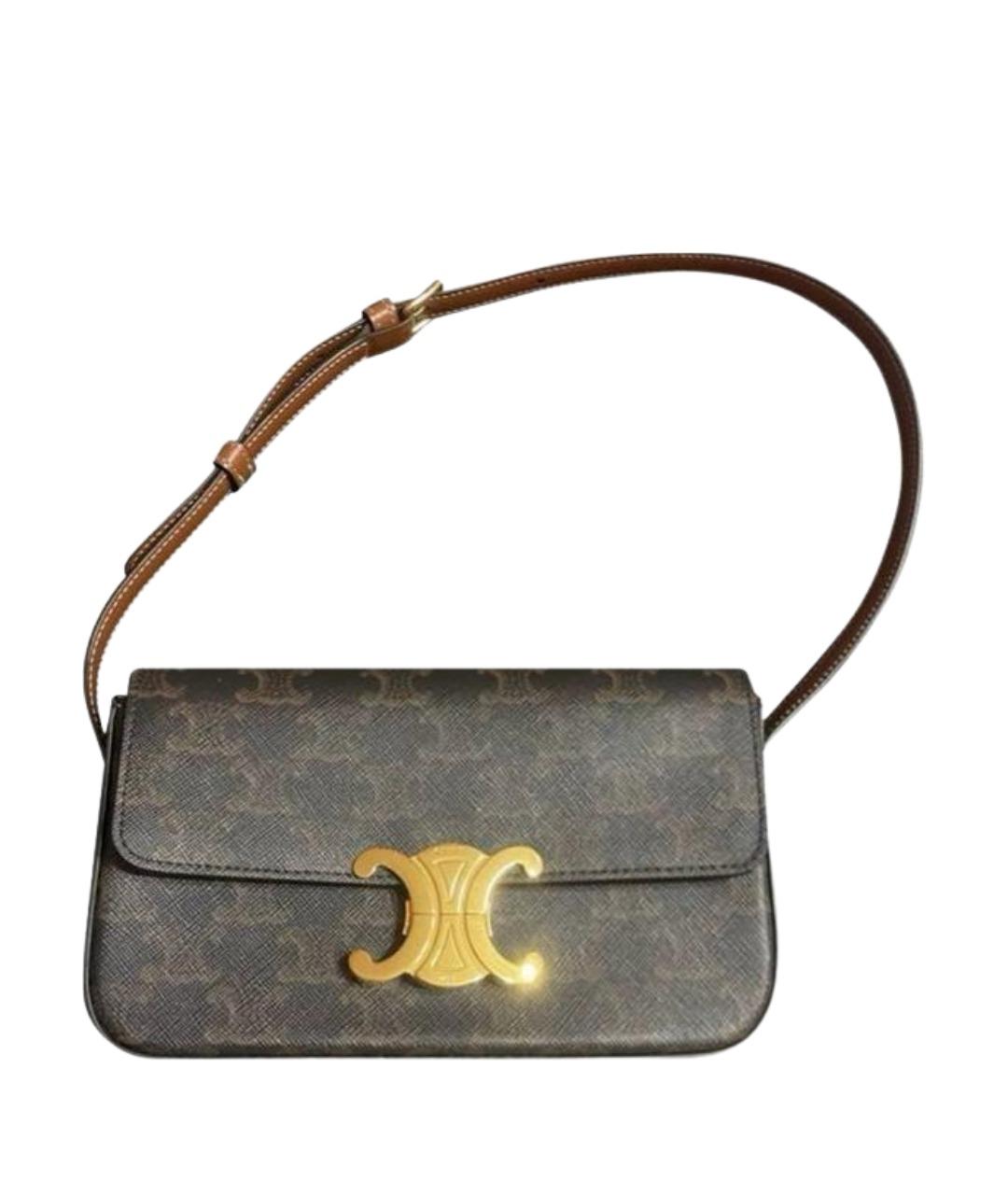 CELINE Коричневая сумка через плечо, фото 1