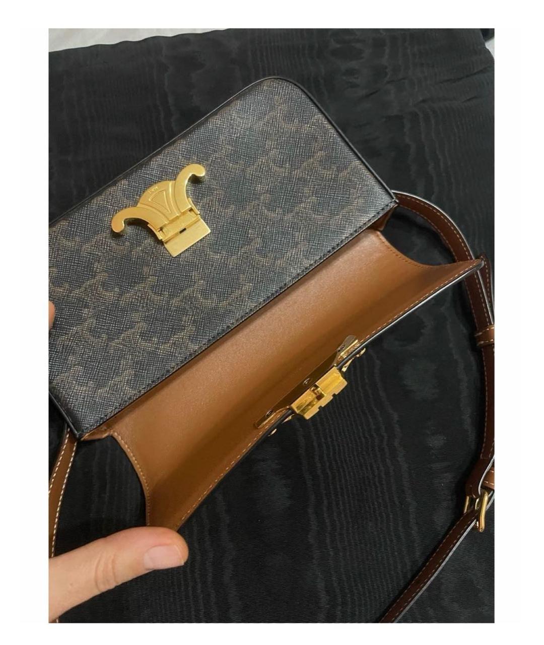 CELINE Коричневая сумка через плечо, фото 6