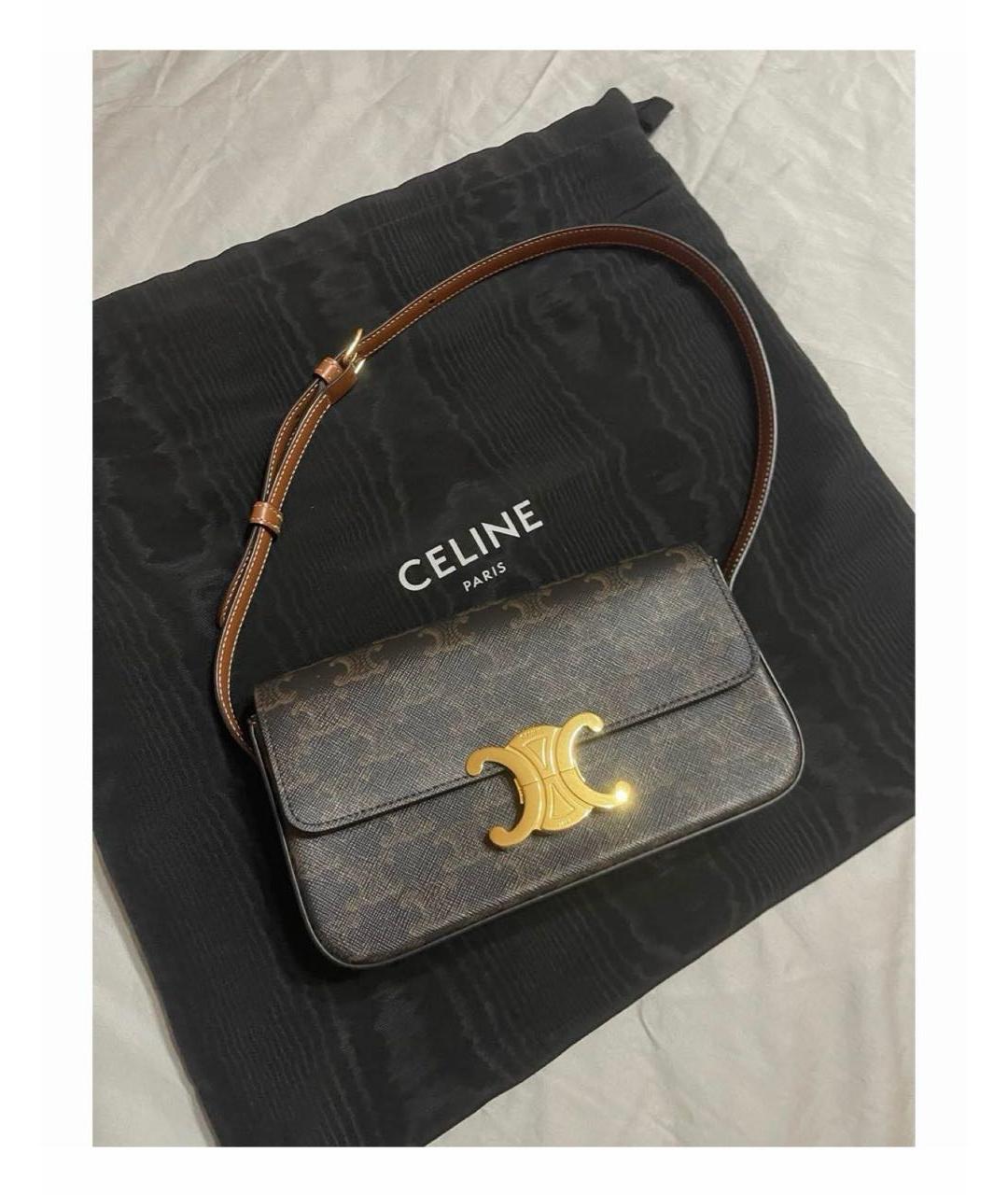 CELINE Коричневая сумка через плечо, фото 7