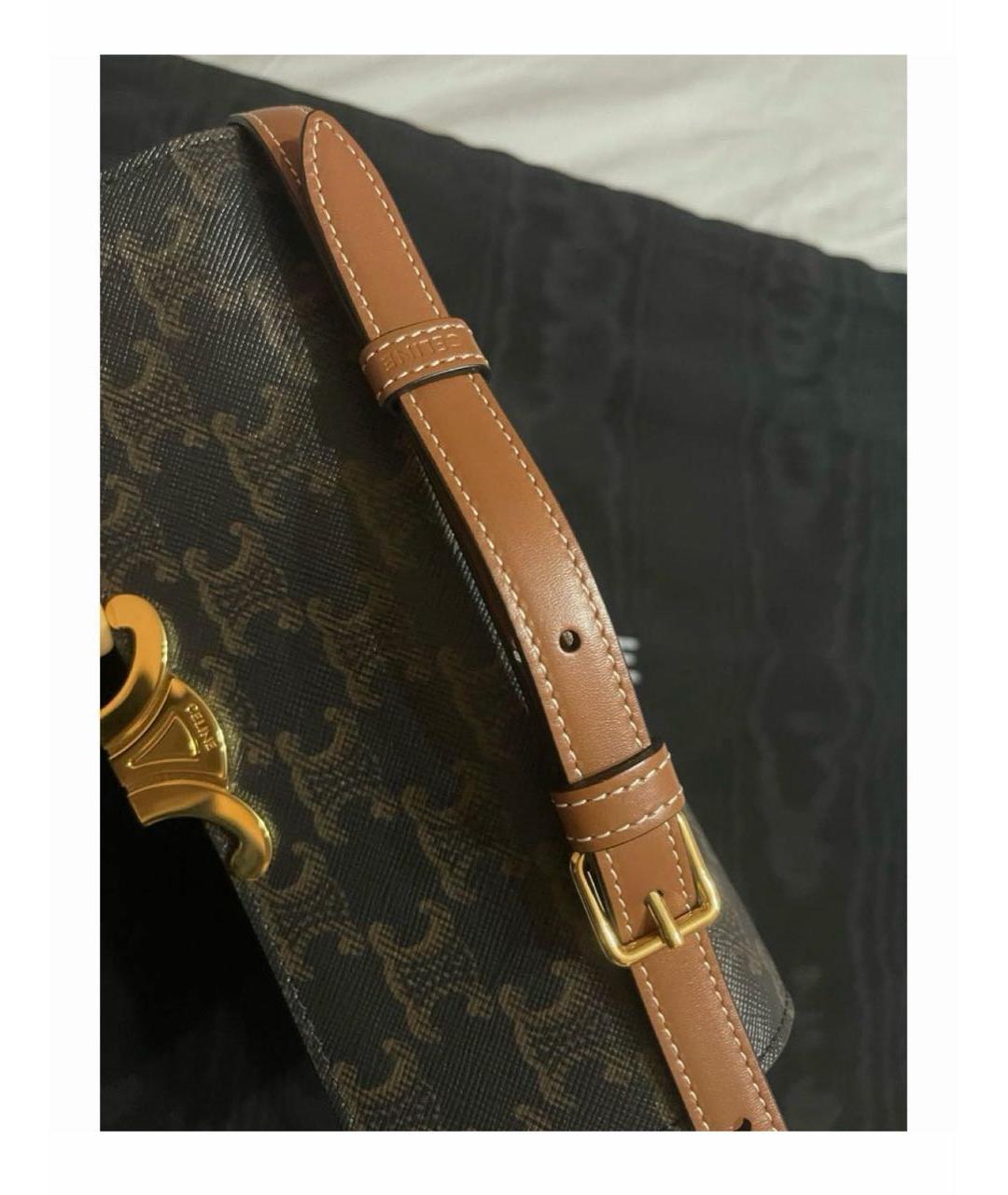 CELINE Коричневая сумка через плечо, фото 5