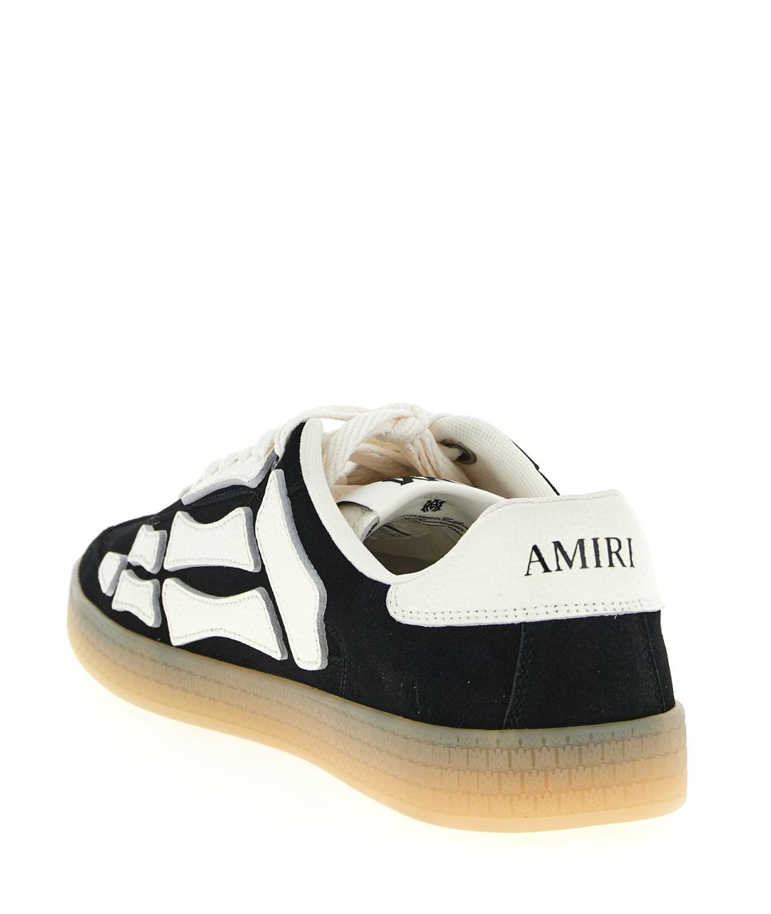 AMIRI Черные замшевые низкие кроссовки / кеды, фото 3