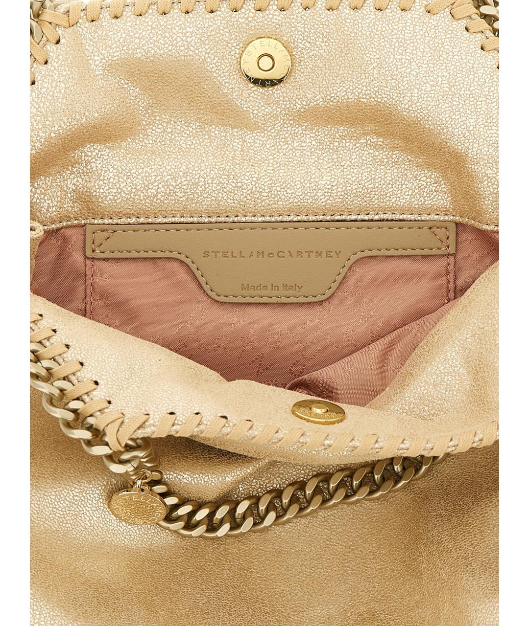 STELLA MCCARTNEY Золотая сумка через плечо из искусственной кожи, фото 4