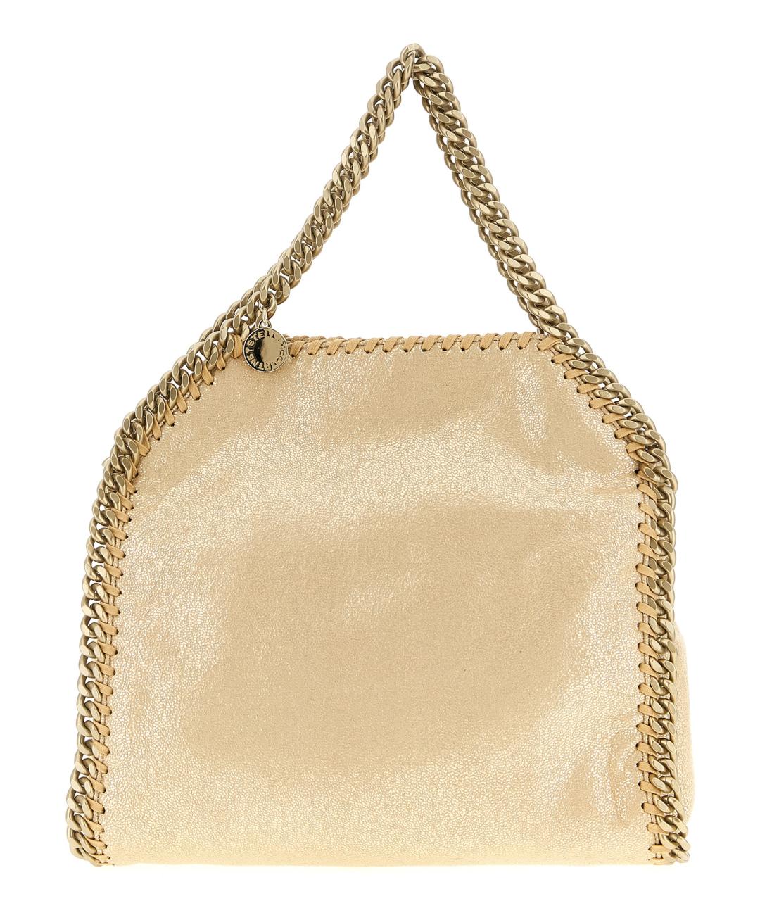 STELLA MCCARTNEY Золотая сумка через плечо из искусственной кожи, фото 1