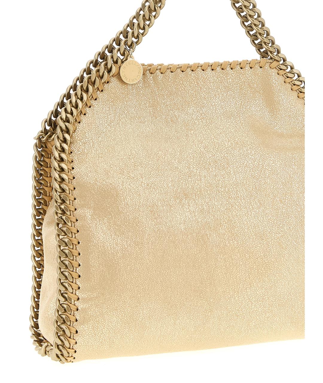 STELLA MCCARTNEY Золотая сумка через плечо из искусственной кожи, фото 3