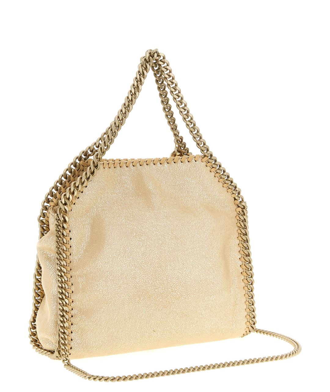 STELLA MCCARTNEY Золотая сумка через плечо из искусственной кожи, фото 2