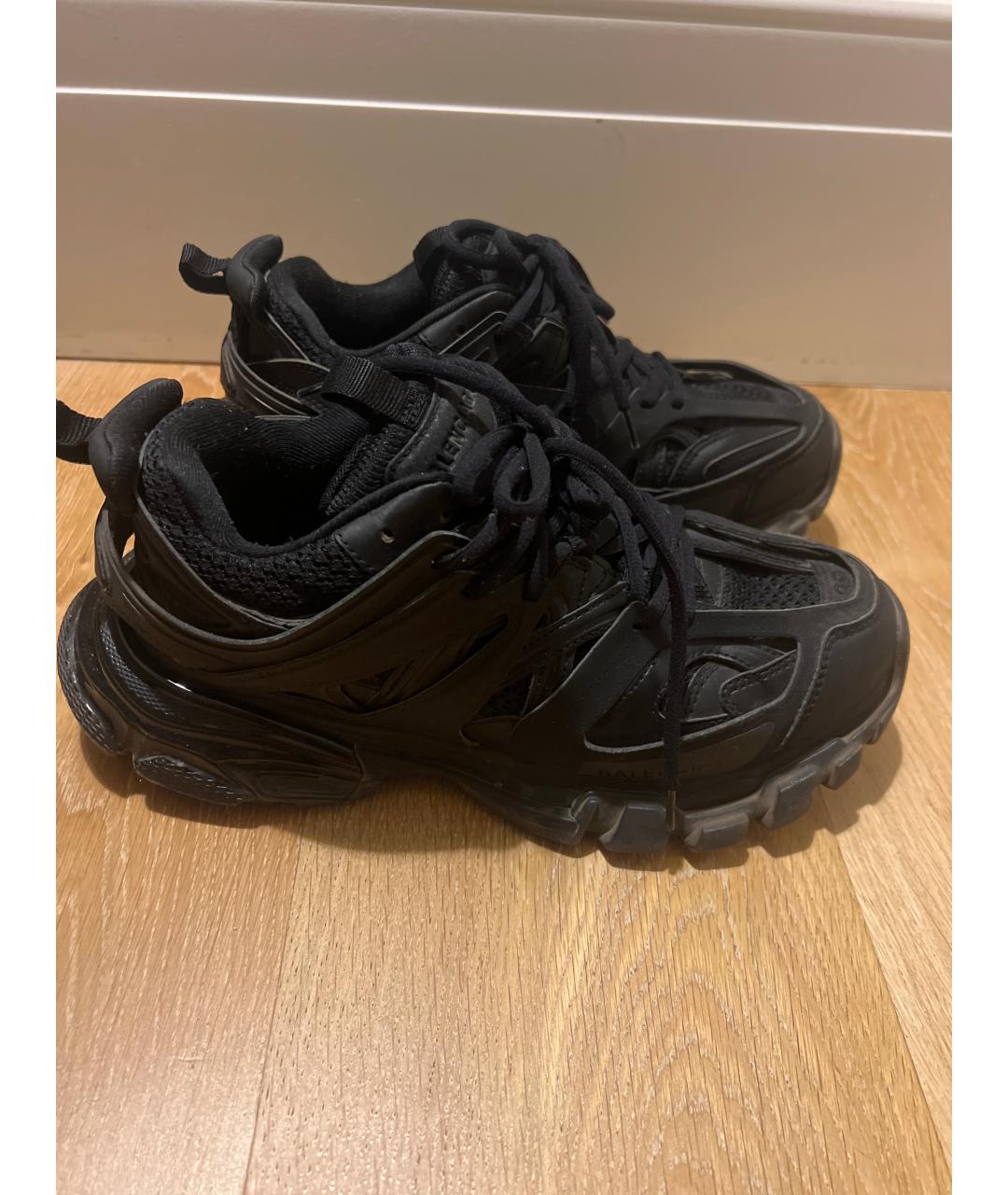 BALENCIAGA Черные текстильные низкие кроссовки / кеды, фото 4