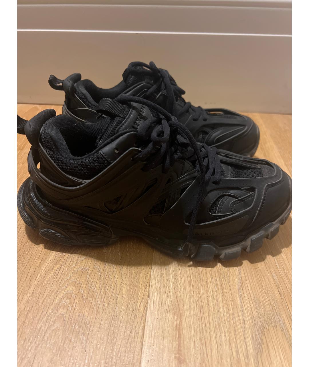 BALENCIAGA Черные текстильные низкие кроссовки / кеды, фото 5