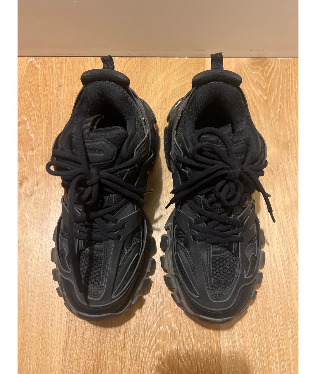 BALENCIAGA Черные текстильные низкие кроссовки / кеды, фото 2