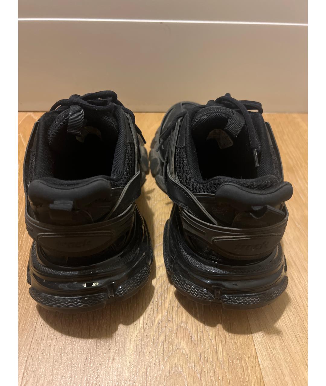 BALENCIAGA Черные текстильные низкие кроссовки / кеды, фото 3