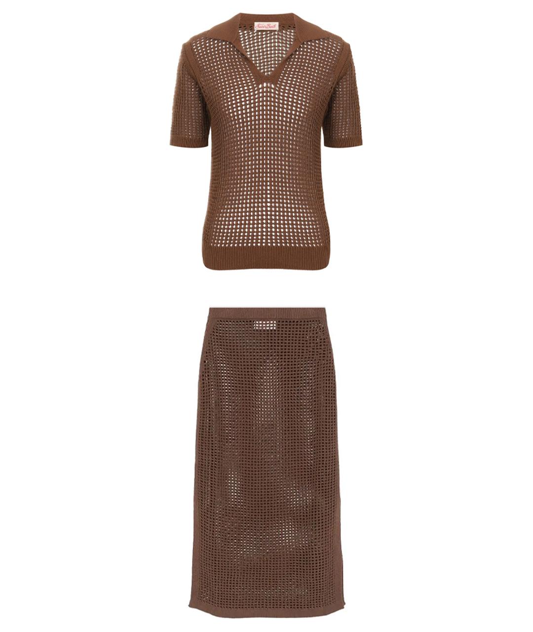 St. Barth Коричневый хлопковый костюм с юбками, фото 1