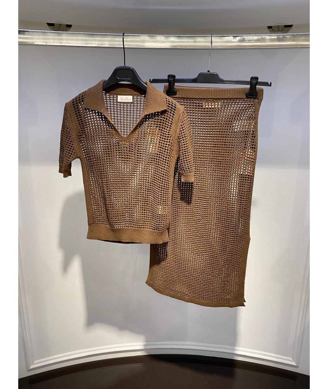 St. Barth Коричневый хлопковый костюм с юбками, фото 2