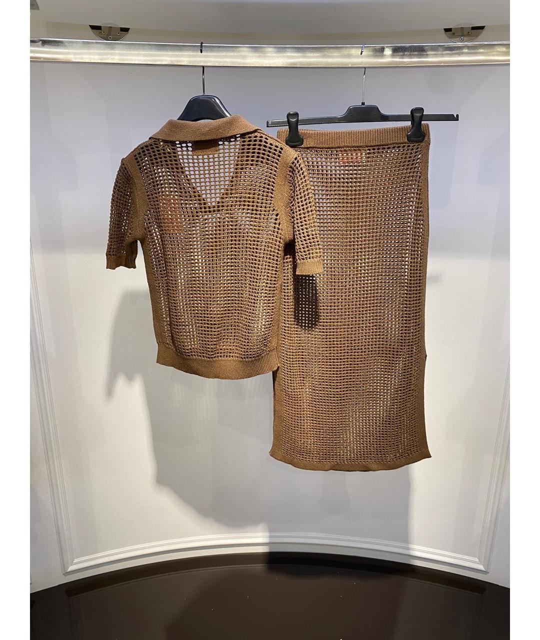 St. Barth Коричневый хлопковый костюм с юбками, фото 3