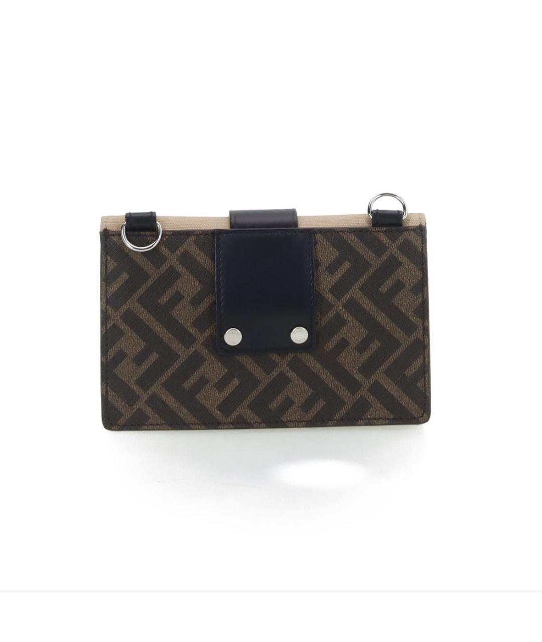 FENDI Коричневая тканевая сумка через плечо, фото 4