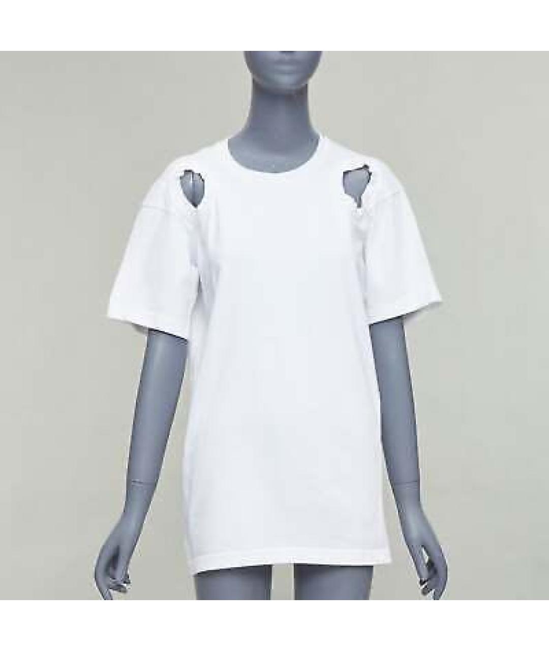 CELINE Белая хлопковая футболка, фото 6