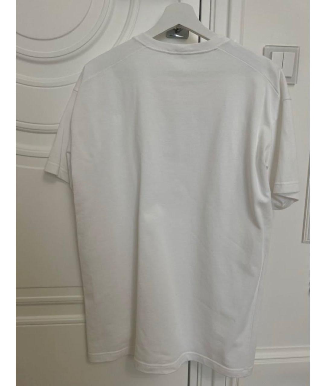 CELINE Белая хлопковая футболка, фото 4