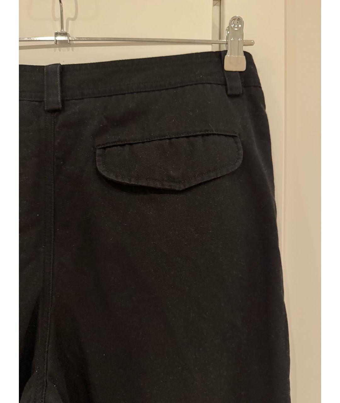 BURBERRY Черные хлопковые повседневные брюки, фото 4