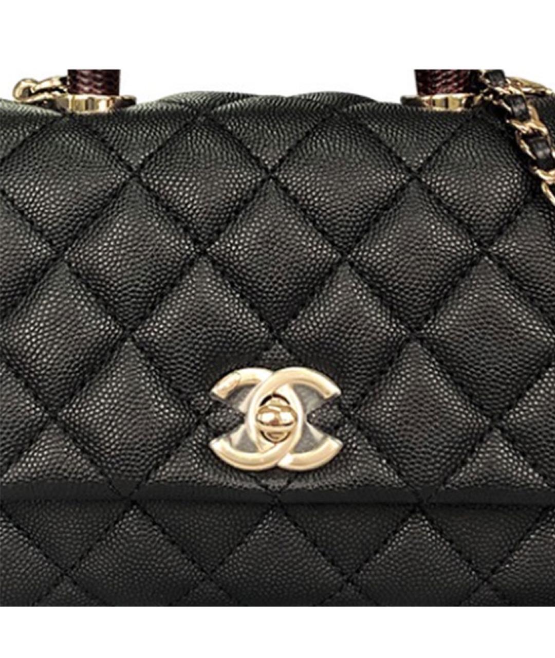 CHANEL Черная кожаная сумка через плечо, фото 6